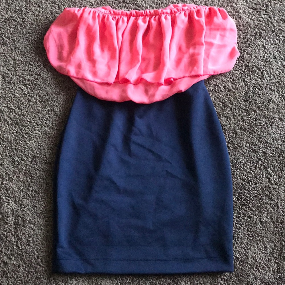 Windsor Pink Blue Mini Dress